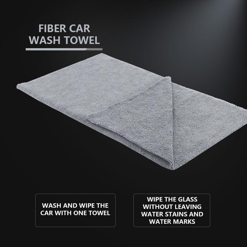 SPTA Microfiber Cleaning Cloth, Car Wash Towels, Terry Streak Free Reusable and Washable Premium Microfiber Towels for Cars, Pack of 12, 16"x16", Grey-MT041 - Image 5